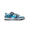 Nike Dunk Slip Resistant Abrasion Resistant Low top Skateboard Shoes Women's Black White Blue CW1590-100(Team1326-SBOX)