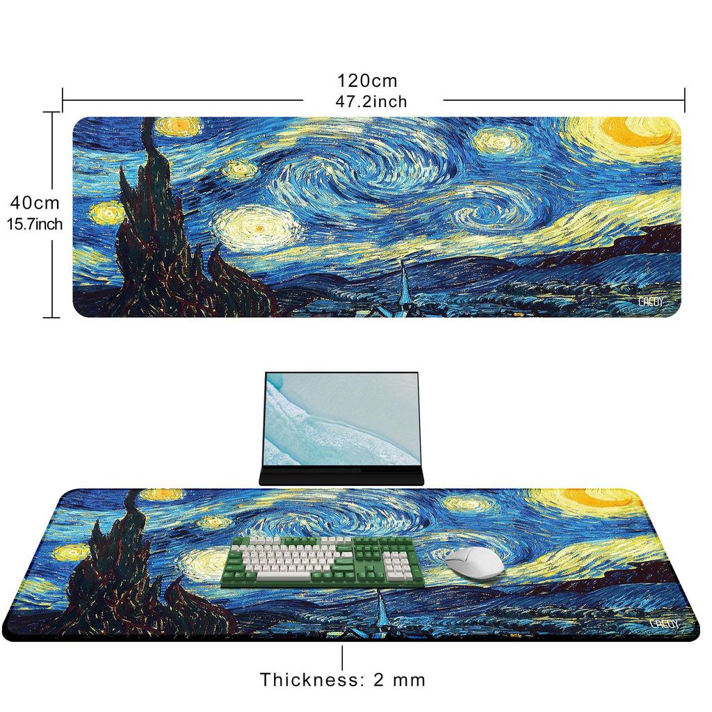 Cacoy Large Gaming Mouse 120x40cm Computer Keyboard Office and Home Table Extended Mouse Pad Pad, Pad, Pad,