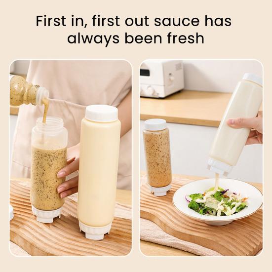 Dávkovač koření Stlačovací láhev na omáčku Velká kapacita Opakovaně použitelná nádoba na koření Dvojitá hlava Kuchyňské náčiní na tekutiny Omáčky