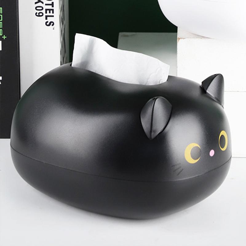 1PC Cute Cat Tissue Box Napkin Storage Box Kitchen Paper Container Desktop Toilet Paper Holder Nordic Style Home Decoration