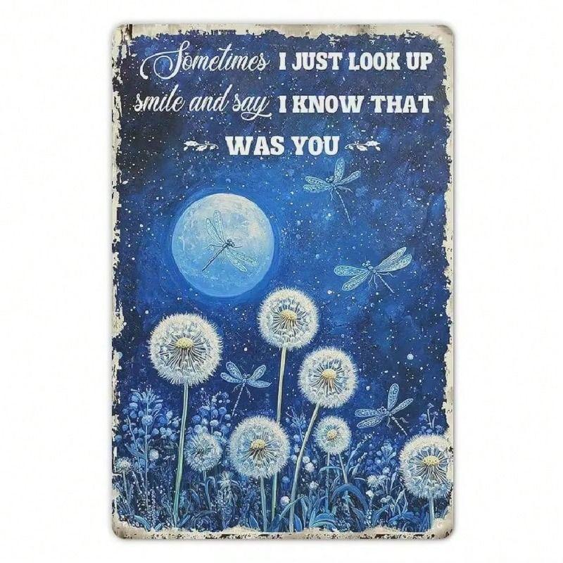 1 Piece Retro Metal Tin Sign Decorative Painting 8x12 Inch Office Living Room Patio Wall Decor