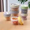WORTHBUY Mini Plastic Sealed Food Fresh-keeping Box Refrigerator Food Storage Container Reusable Round Fruit Snack Box With Lid
