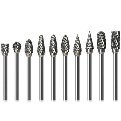 1pc Burrs Tungsten Rotary Drill Die Grinder Carving Bit Double Cut 1/8" Shank