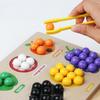 Montessori Matching&Sorting Game Wooden Fruit Clip Beads Color Shape Sensory Sorter for Kids Fine Motor Skills Early Education