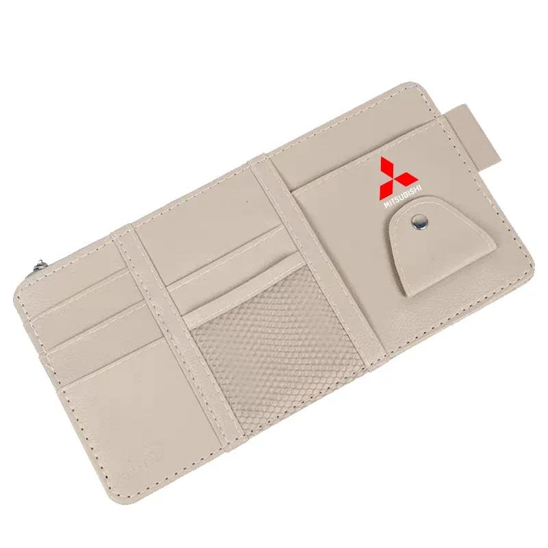 Car Sun Visor Point Type Multi-function Storage Bag Car Accessories for Mitsubishi ASX Lancer Pajero Outlander Center Hub Cap