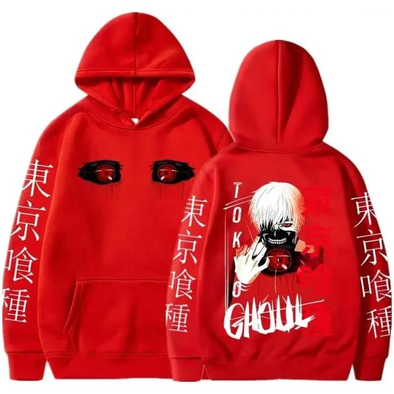 Anime Tokyo Ghoul Hoodie Cool Kaneki Ken Eyes Print Sweatshirt Men Women Casual Oversized Hoodies Harajuku Streetwear