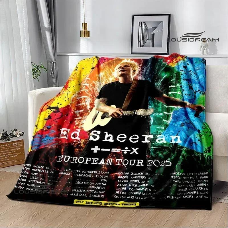 Sänger Ed Sheeran bedruckte Decke Warme Flanelldecken Weiche und bequeme Decke Bettwäsche Decken für Betten Geburtstagsgeschenk