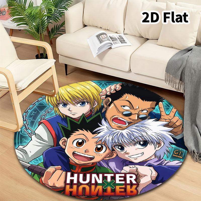 Hunter X Hunter Round Area Rug Carpet Rug For Living Room Bedroom Sofa Playroom Decor Nonslip Floor Mat