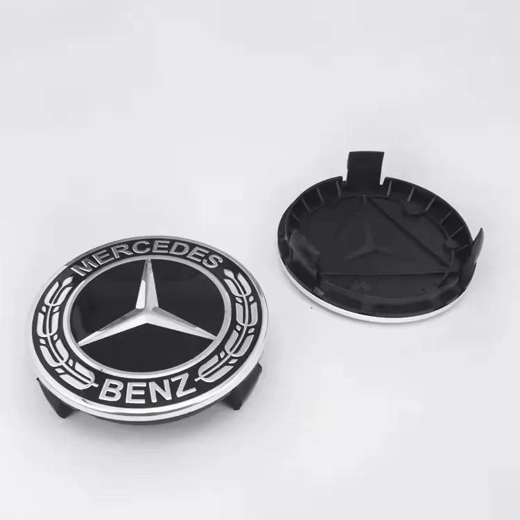4Pcs 75mm Brabus Logo Car Emblem Wheel Center Hub Cap Accessories AMG Apple  For Mercedes Benz W204 GLA GLC CLA W205 W203 W206