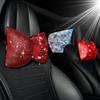 1Pc Diamond  Bowknot Car Neck Pillow  Auto Headrest Seat Support Waist Pillows Bling Car Accessories For Women