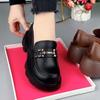 Spring and autumn British style thick-soled heightened new soft-soled single shoes and small leather shoes