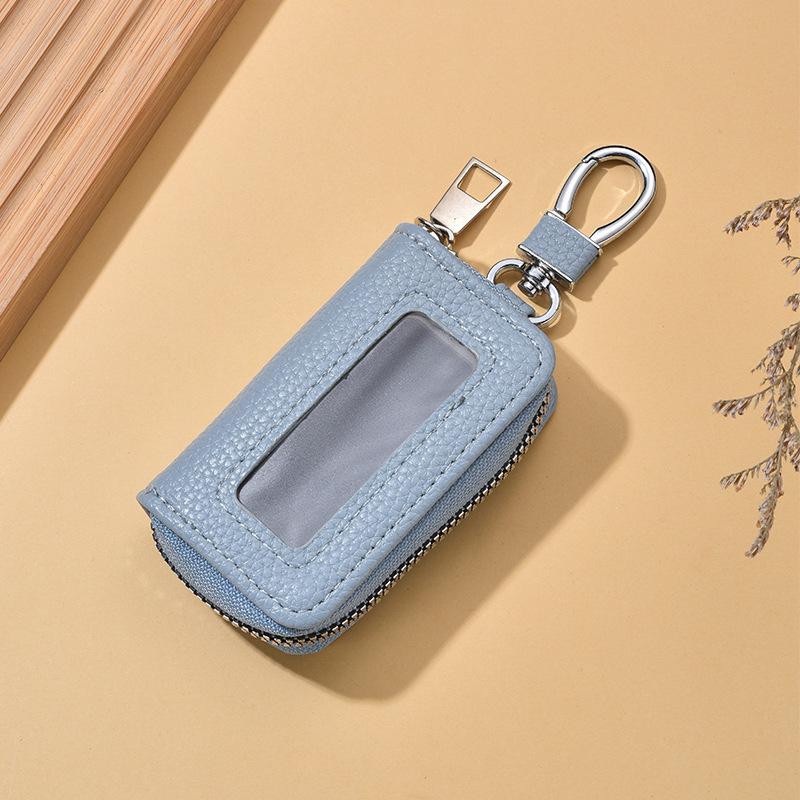 

Чохол для ключа автомобіля з візерунком лічі Чохол для ключа електромобіля Універсальне кільце на блискавці Однотонний домашній чохол для ключів для чоловіків