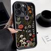 Leaf Pattern Cute Flower Phone Case For iPhone 13 16e 11 15 12 14 16 17 Pro Max 7 8 Plus X XR XS SE Soft Liquid Silicone Cover