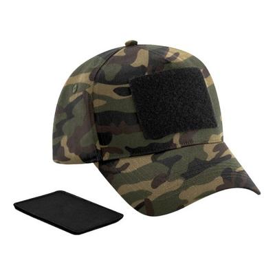 Beechfield Unisex-Erwachsene Baseballkappe mit abnehmbarem Camo-Patch