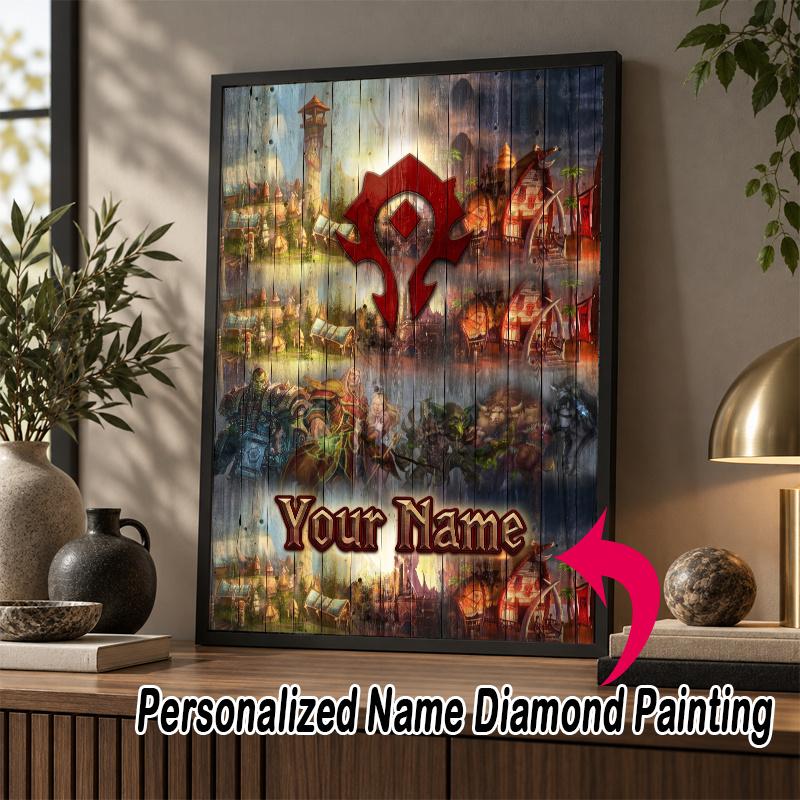 Individualus pavadinimas World of Warcraft 5D deimantinė tapyba Personalizuotas pilnas gręžimas Deimantinės dailės rinkinys Dovana