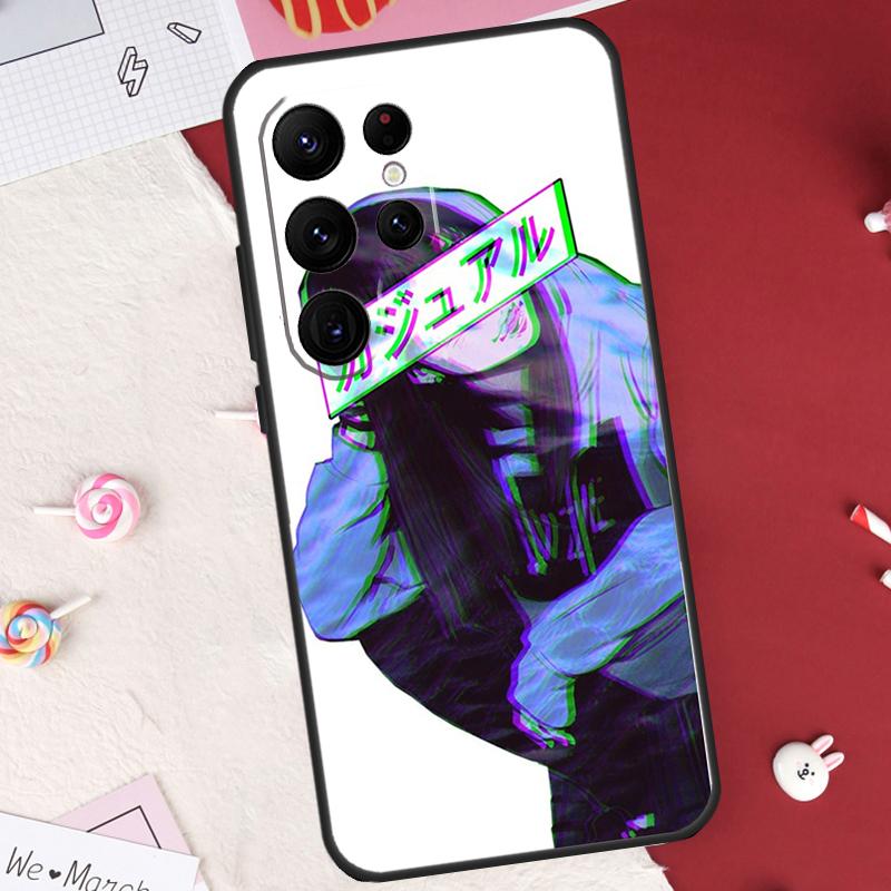 

Sad Anime Aesthetic Senpai Case For Samsung Galaxy S24 FE S20 FE S21 S22 S23 S25 S26 Ultra S10 Plus S25 FE Cover Shell Galaxy S25 FE