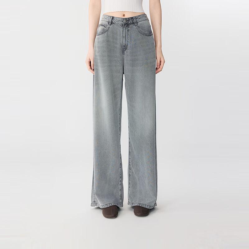 

JNBY Women s 2025 Summer Wide-Leg Lyocell Denim Jeans XS