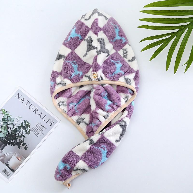 Dry Hair Cap, Super Water Absorption, Quick Drying, Enlarged and Lengthened Hair Wiping, One-piece Long Hair Bath Towel, Women's Bag Head Towel