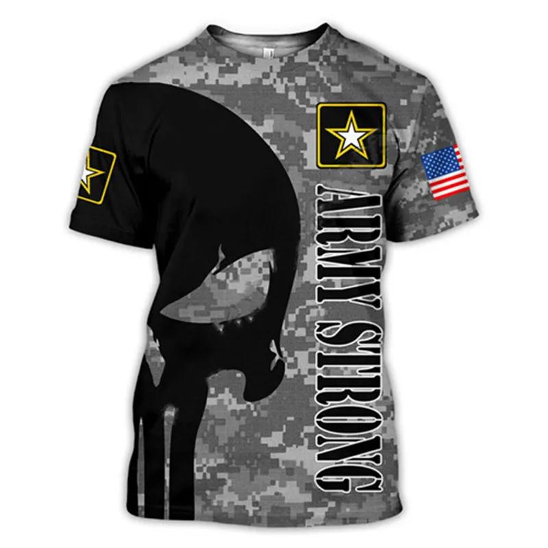 Nejnovější sada US Marine Corps Soldier Camo 3D Harajuku potisk Outdoorové sporty Volný Pánské Pohodlné Ležérní Módní Tričko Top