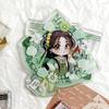 58mm Badge Brick Baji Display Stand Colorful Acrylic Badge Holder Anime Card Display Desktop Ornaments (No Badge, No Card)