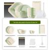 HANDUNYOU Cream Style 42-Piece Ceramic Dinnerware Set