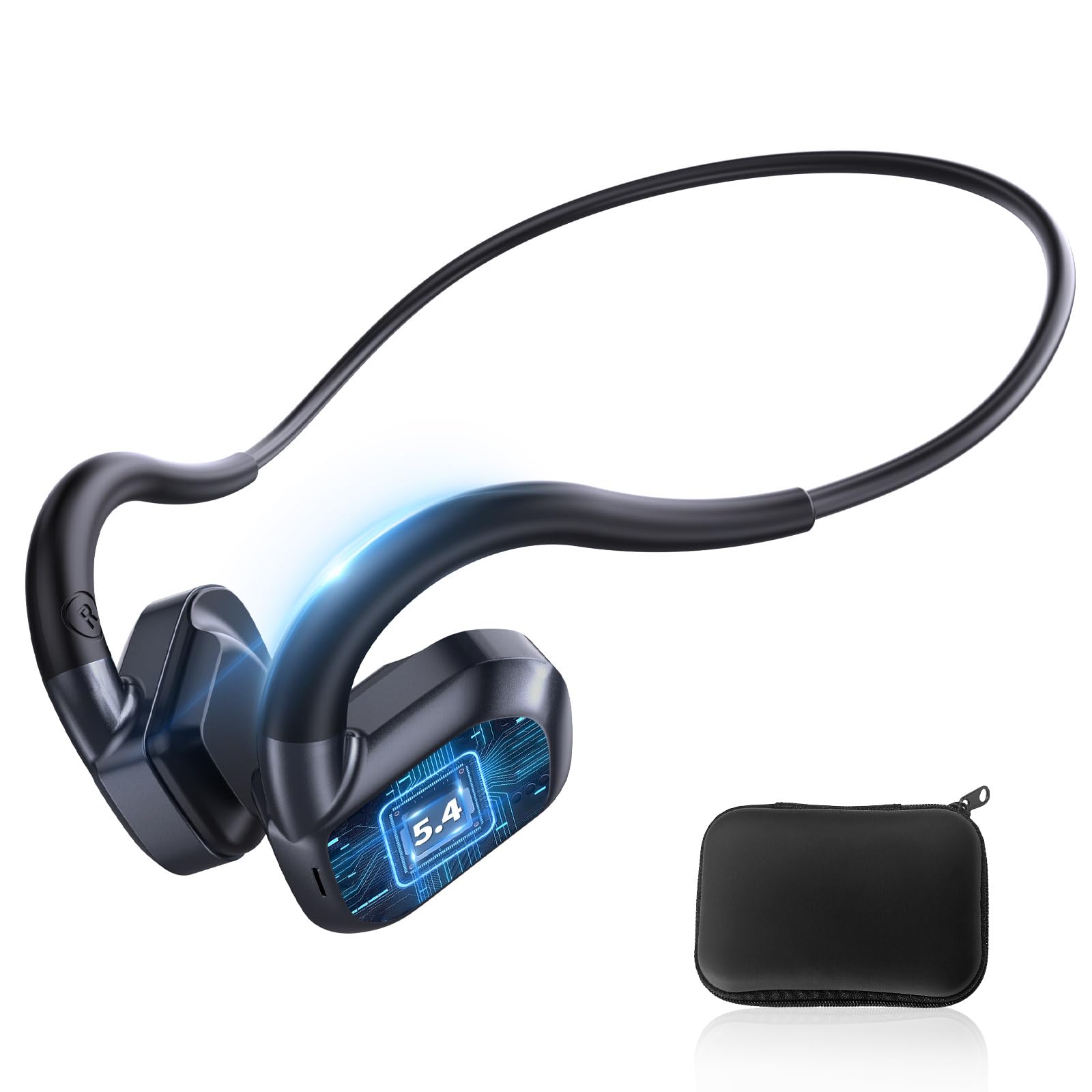 

Наушники Bluetooth QEIKI, Беспроводные с костной проводимостью 5.3, Наушники с открытым ухом, Легкие, Пыле- и водонепроницаемые IP68, 10 часов непрерывной работы