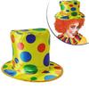 Dot Polka Clown Top Hat Halloween Party Stage Performance Prop Cosplay Accessory