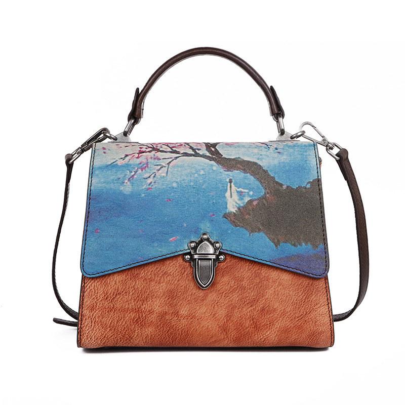 Genți de mână de damă cu design vintage Genți de umăr din piele naturală pentru femei Geantă crossbody de marca de modă pentru femei GZW