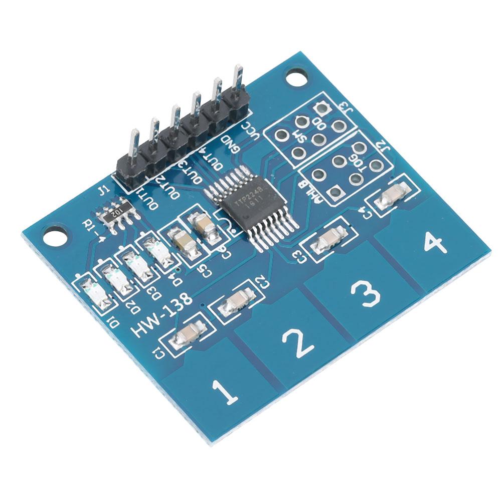 5Pcs Touch Switch Module TTP224 Capacitive 4 Channels Digital Sensor Electrical Equipment
