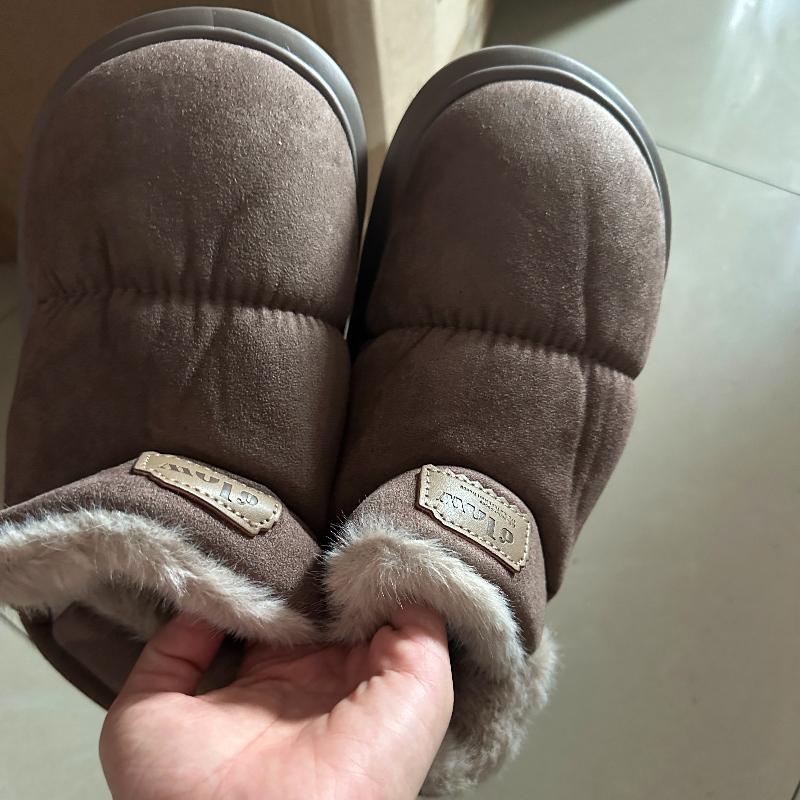 Fashion EVA Waterproof Indoor Slippers Women Men Winter Platform Shoes Warm Plush Kitchen Working Slippers Female Male Home Floor Slides