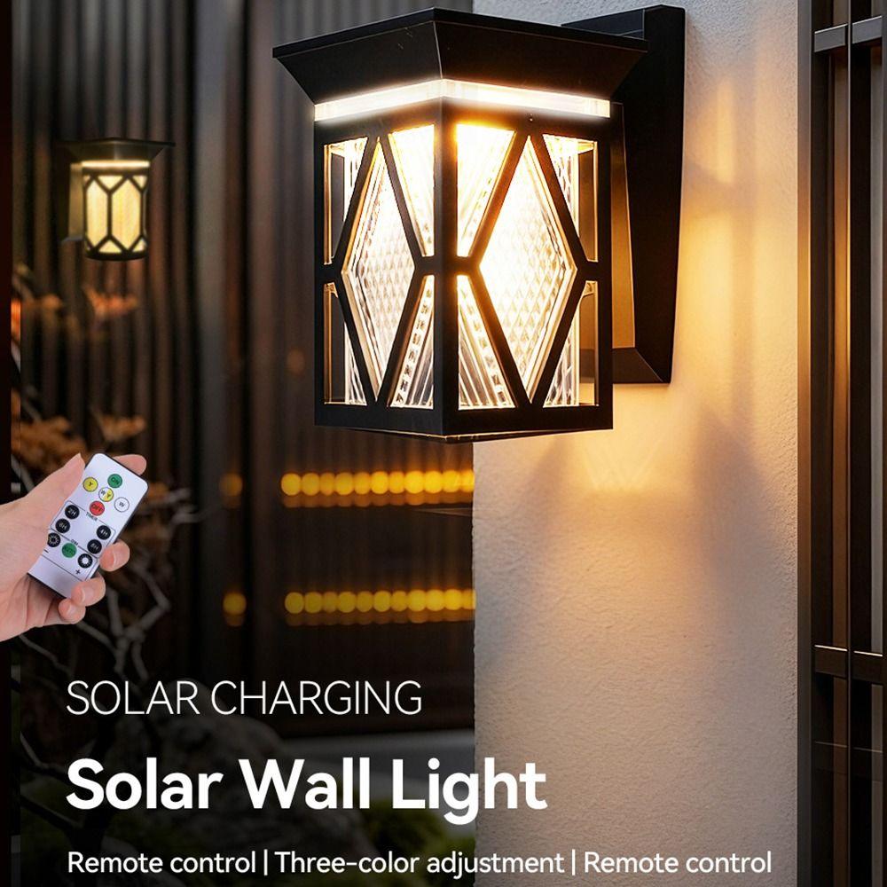 IP54 Rating Solar Wall Lights Waterproof Intelligent Wall Sconce Decorative LED Solar Lamp Patio