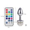 Wireless Remote Control Metal Luminous Anal Plug Prostate Massage Butt Plug with LED Anal Tail Sex Toy Adult Products for Women