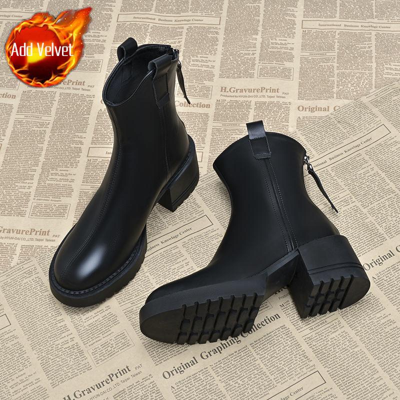 Fashion Ankle Boots for Women Zip Height Increasing Non Slip Korean Style Booties Fashion 2025 Trend Y2k New Rock Hot Woman Short Shoes