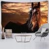 Elk Crane Pentium Horse Print Wall Hippie Tapestry Polyester Fabric Home Decor Wall Rug Carpets Hanging Big Couch Blanket