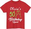 Personalised Year Birthday TShirt Custom Name for Squad Celebration Gift Tee