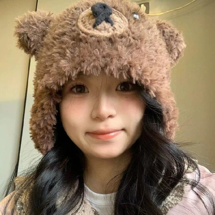 Simple Street Hat Trendy Portable Hat Casual Long Plush Hat Windproof Warm Hat for Everyday Wear
