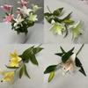 Lifelike 3d Cloth Lilies Artificial Flowers For Home Decor Wedding Centerpiece Floral Arrangement