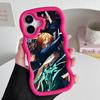 Jujutsu Kaisen Nobara Mobile Phone Case for iPhone 17 16 15 14 13 12 11 Air Pro Max Plus Wavy Edge TPU Colorful Cover Luxury