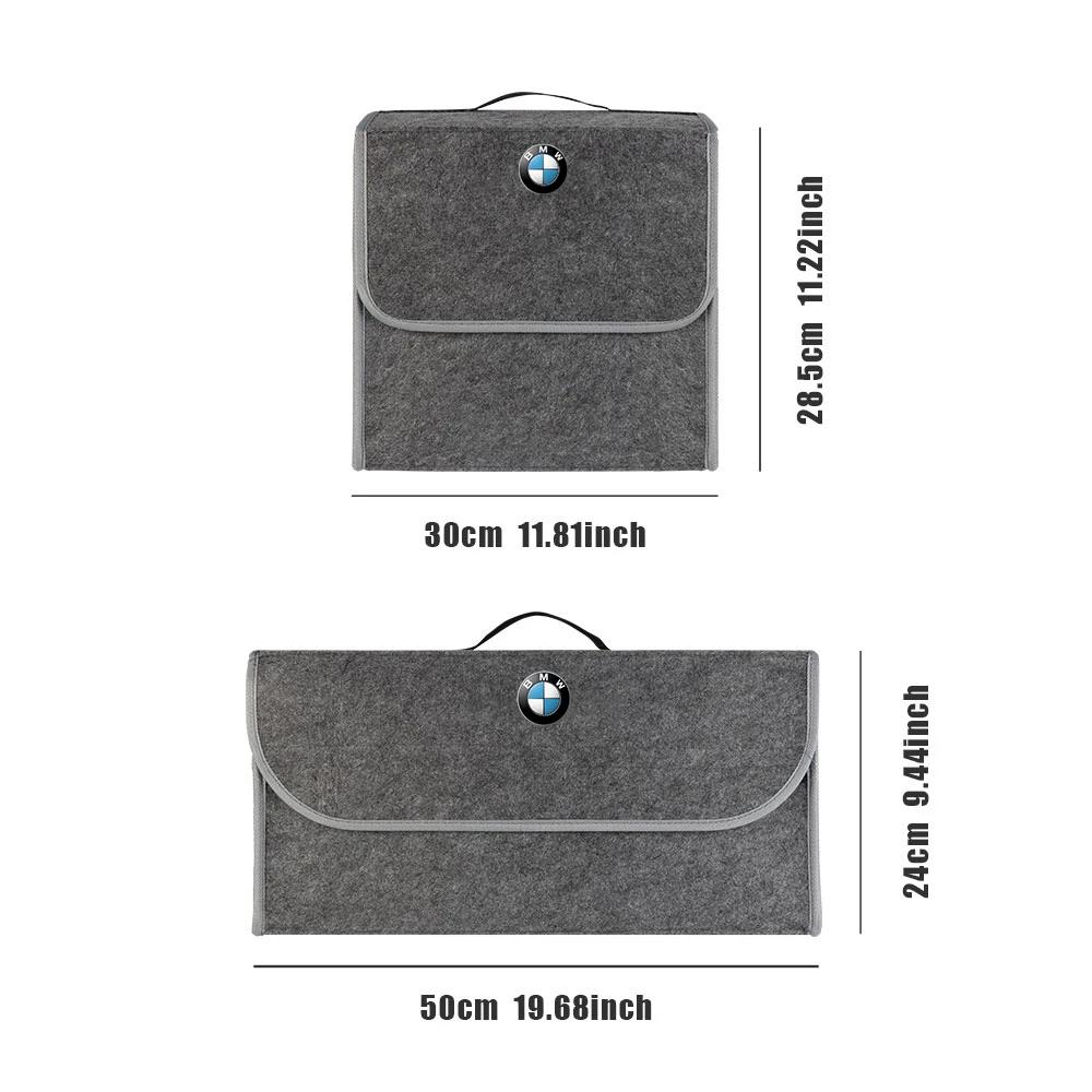 1Pcs Car Soft Felt Storage Bag Organizer Cars Foldable Trunk Car Goods For BMW E36 E46 E53 E90 E60 E61 E93 E87 X3 X5 F30 F20
