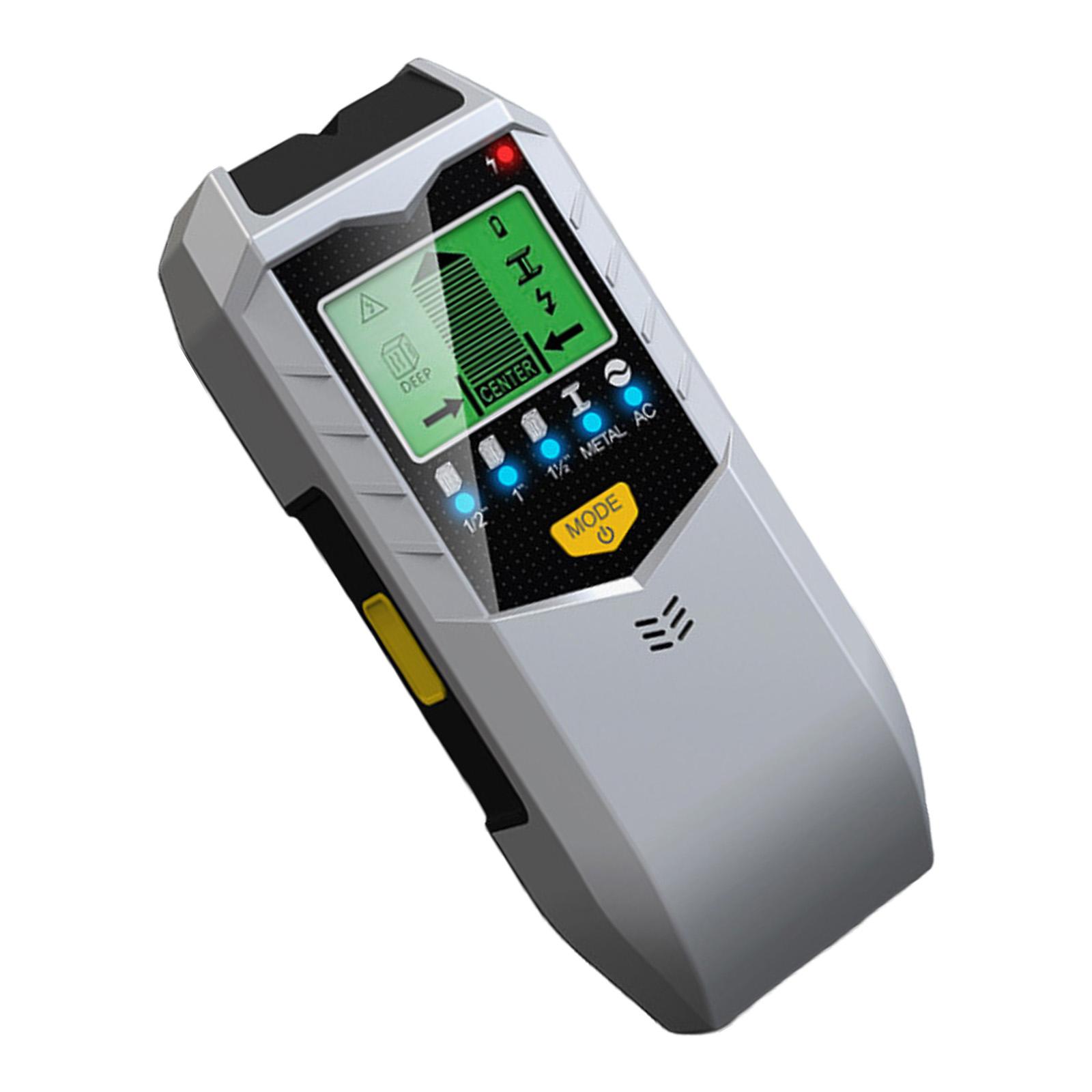 

Надежное устройство для обнаружения стен 5 в 1 Сканер стен для обнаружения стоек и металла с ЖК-дисплеем и звуковым оповещением небесно-голубой