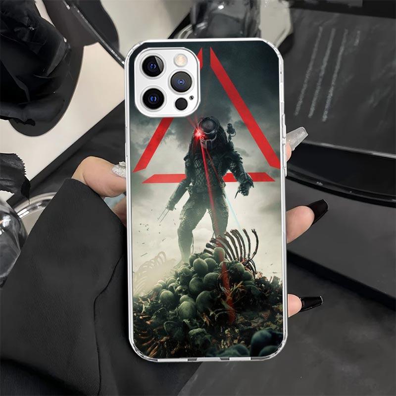 Alien Vs Predator Painted Phone Case for iPhone 13 12 Mini 11 Pro X XS Max XR 7 Plus 8 SE 6 6S 5 5S Soft Silicone Fundas Cover