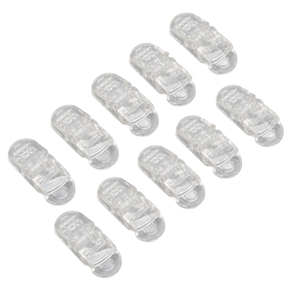 20pcs Hearing Aid Lanyard Clip ABS Portable Transparent Clip Accessory for Hearing Aid Clip Holder