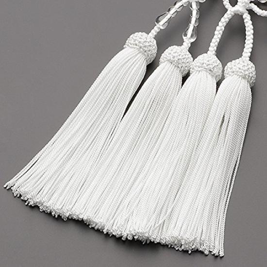 Buddhist altar shop Takita Shoten Prayer beads Jodo Shinshu authentic prayer beads Genuine crystal 8 inches Pure silk headed tassel Kyoto prayer real