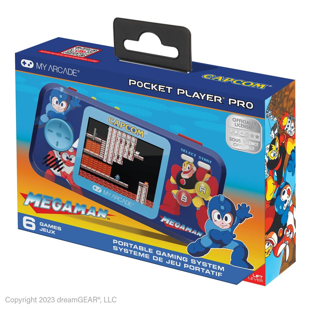 My Arcade Mega Man Pocket Player Pro: Portable Video Game System with 6 Games, 2.75-inch Color Display, Ergonomic Design