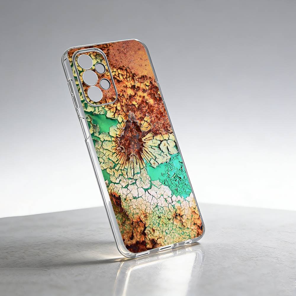 Retro Rust Design-n   Phone Case Transparent Silicone Soft For Samsung S25,S24,S21,S22,S23,S30,Ultra,S20,Plus,Fe