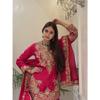 Presenting  New Designer Embroidered Chinon Silk Sharara Suit With Sequence Embroidered Work
