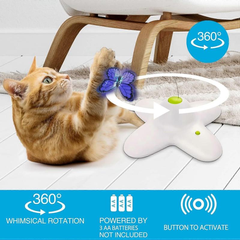 All for Interactive Butterfly Toys, Kitten Toys, For Indoor Cats