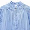 2025 Spring Women's Versatile Pleated Collar Cotton Shirt
