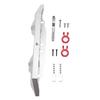 RC Rear Bumper with Trailer Hitch Silver Aluminum Alloy RC Crawler Car Rear Bumper for Replacement