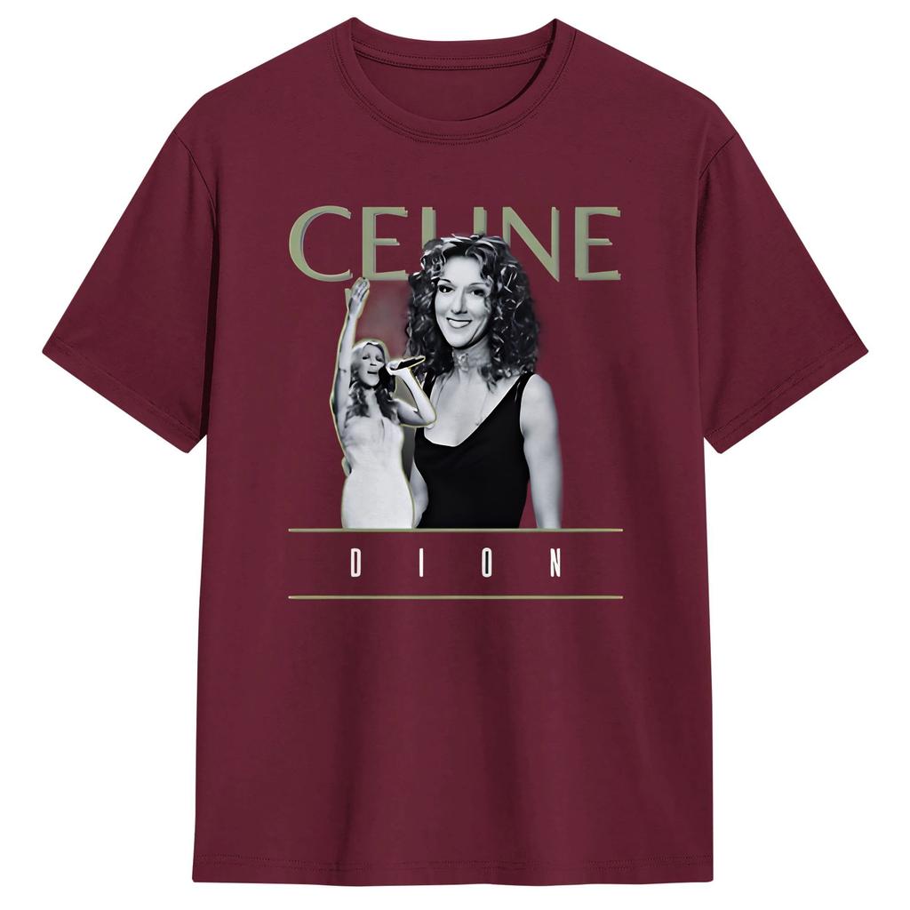 Singer C-Celineds Dion T Shirt Summer Cotton T Shirts For Men Popular Casual Tee Shirt Short Sleeves Y2K Retro Tops